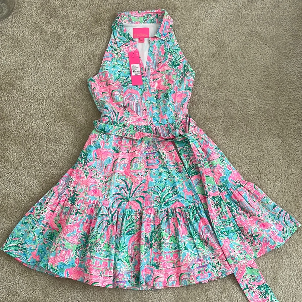 Lilly Pulitzer Trisha Stretch Shirtdress in Spotted on Worth